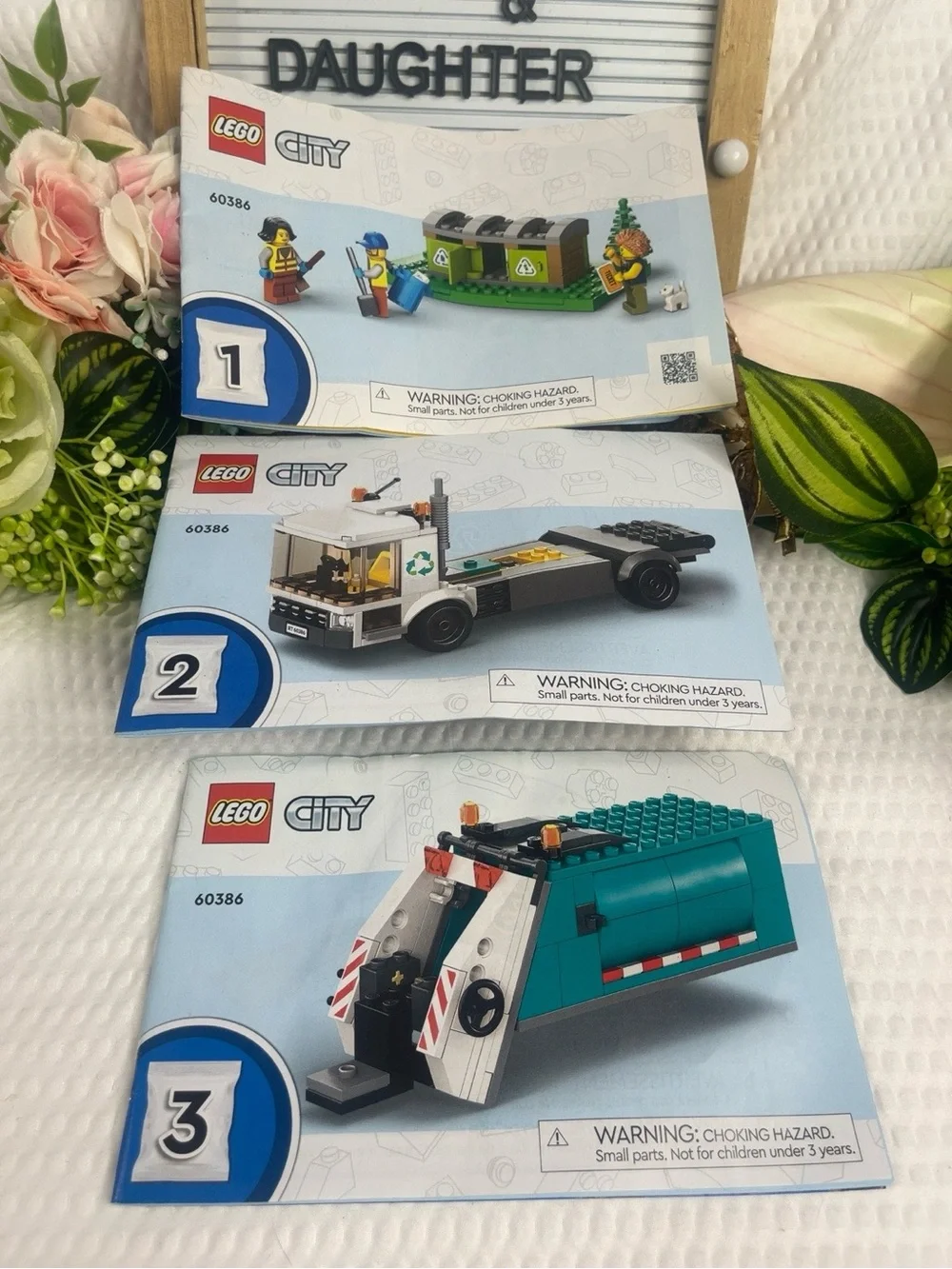 LEGO City 60386 Recycling Truck Complete Instruction Manuals Books 1 2 3 Only